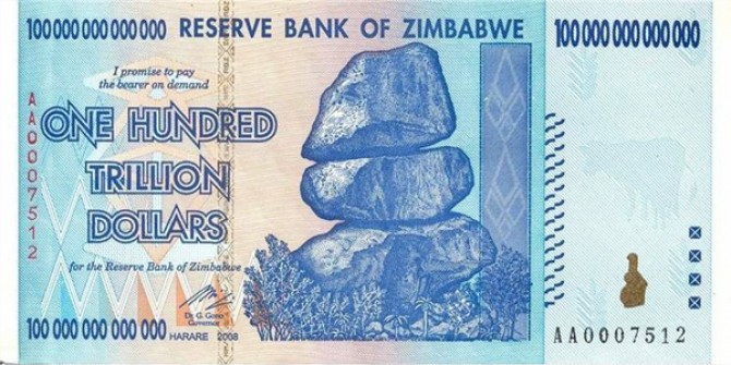 zimbabwe 100 trillion dollar