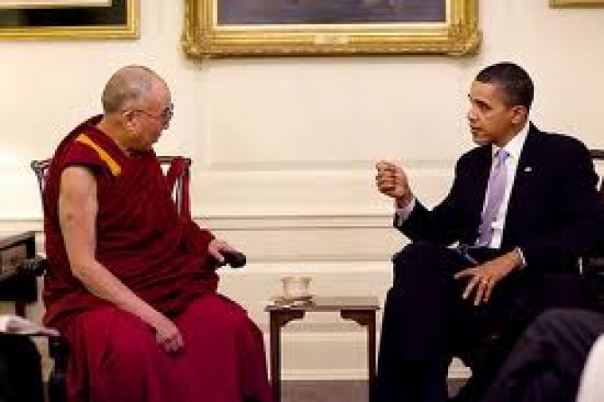 întâlnire între Obama si Dalai Lama