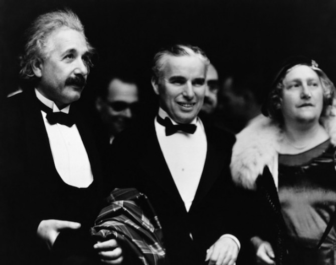 A. Einstein, C. Chaplin
