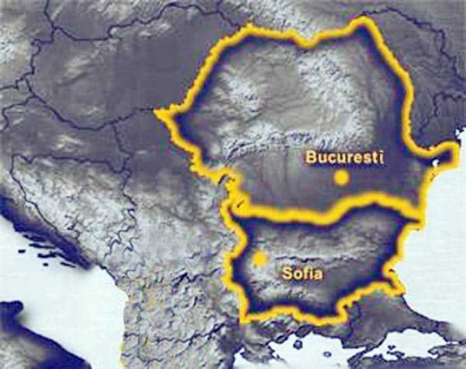 România Bulgaria hartă