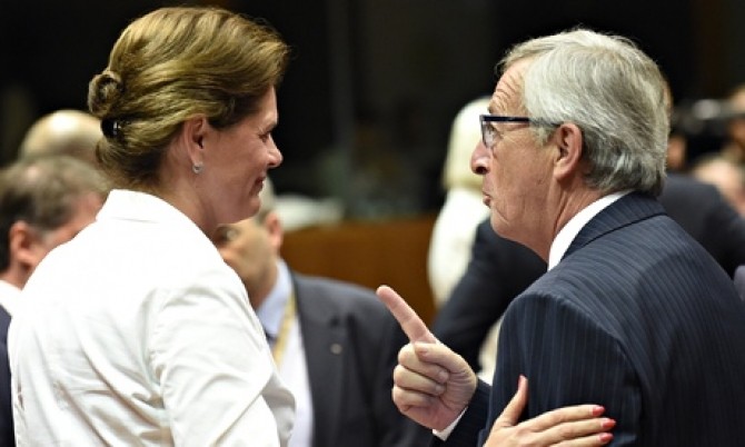 Alenka Bratusek și Jean-Claude Juncker
