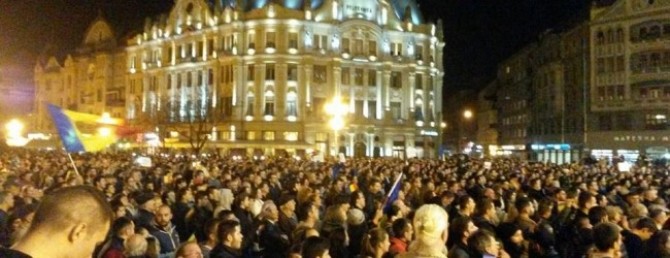 Proteste în Timișoara. Foto: Facebook