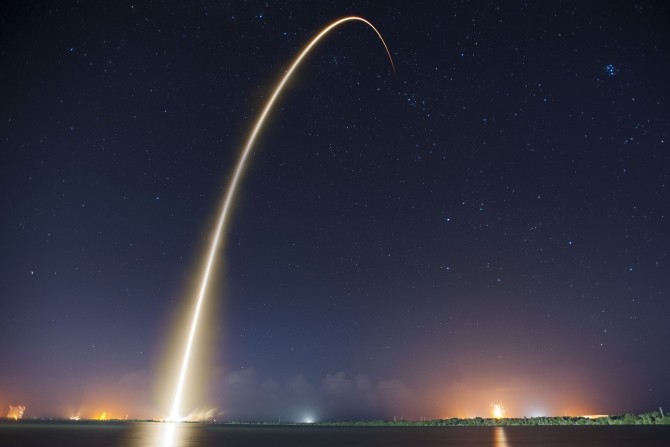 Capsula Dragon, la cea de a doua lansare. Sursă foto: SpaceX