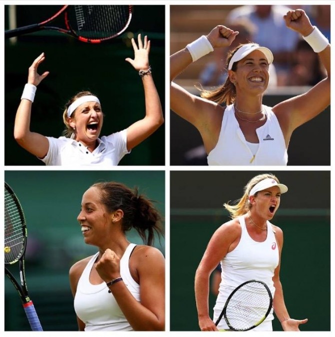 Cele patru jucătoare calificate în premieră în sferturile de la Wimbledon
Foto: Facebook WTA