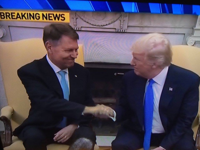 Klaus Iohannis și Donald Trump