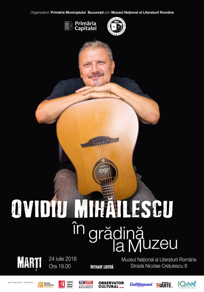 Ovidiu Mihăilescu – concert în celebra grădină a Muzeului Literaturii