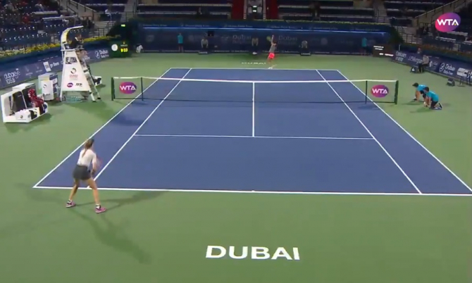 Simona Halep, turneu Dubai - captura video WTA