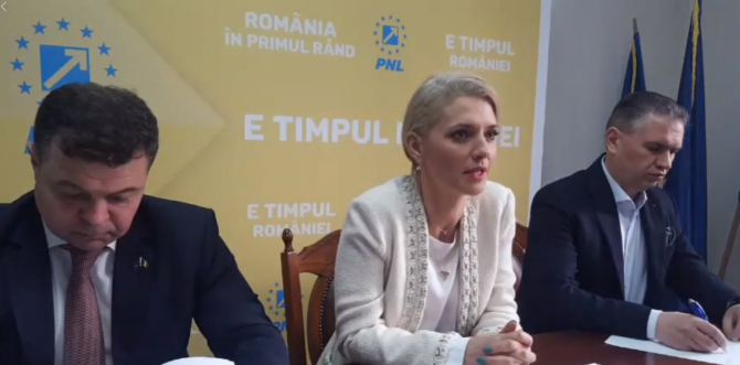 Senatoarea Alina Gorghiu conferită de presă la Timișoara 2019