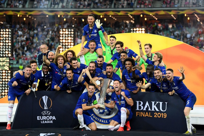 Chelsea a luat trofeul Europa League, după un meci perfect cu Arsenal. foto: @ChelseaFC - FB