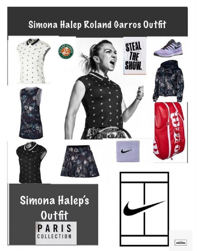 Simona HAlep Roland Garros echipament nou. foto: wtaromania - Instagram