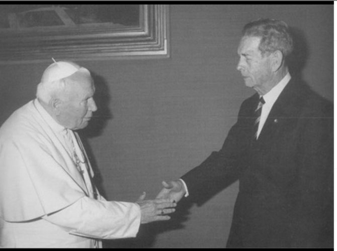 Regele Mihai și Papa Ioan Paul al II-lea