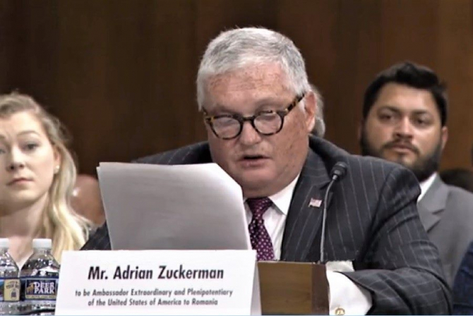 Adrian Zuckerman, audiat în Senatul SUA