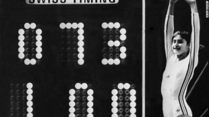 Nadia Comăneci a strălucit la Olimpiada de la Montreal, obținând prima notă de 10:00 din istorie.