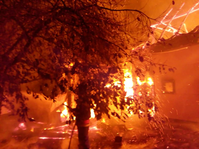 Incendiu la o șură din Sălaj Foto: ISU Cluj