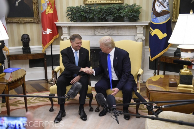 Klaus Iohannis și Donald Trump în SUA