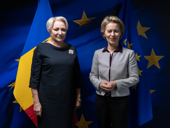 Întâlnire între Viorica Dăncilă și Ursula von der Leyen la Bruxelles. Foto: gov.ro