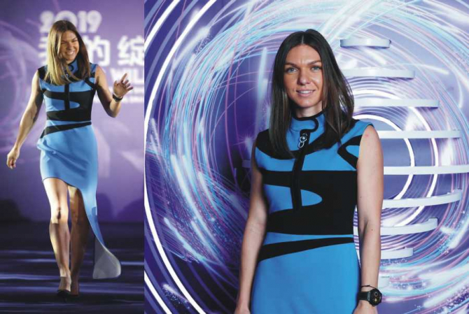 Simona Halep, rochie de gala la Turneul Campioanelor 2019. foto: Twitter