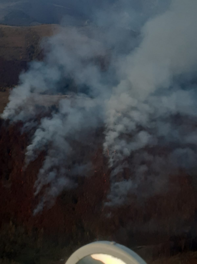 Incendiu în Munții Apuseni. FOTO: ISU Alba