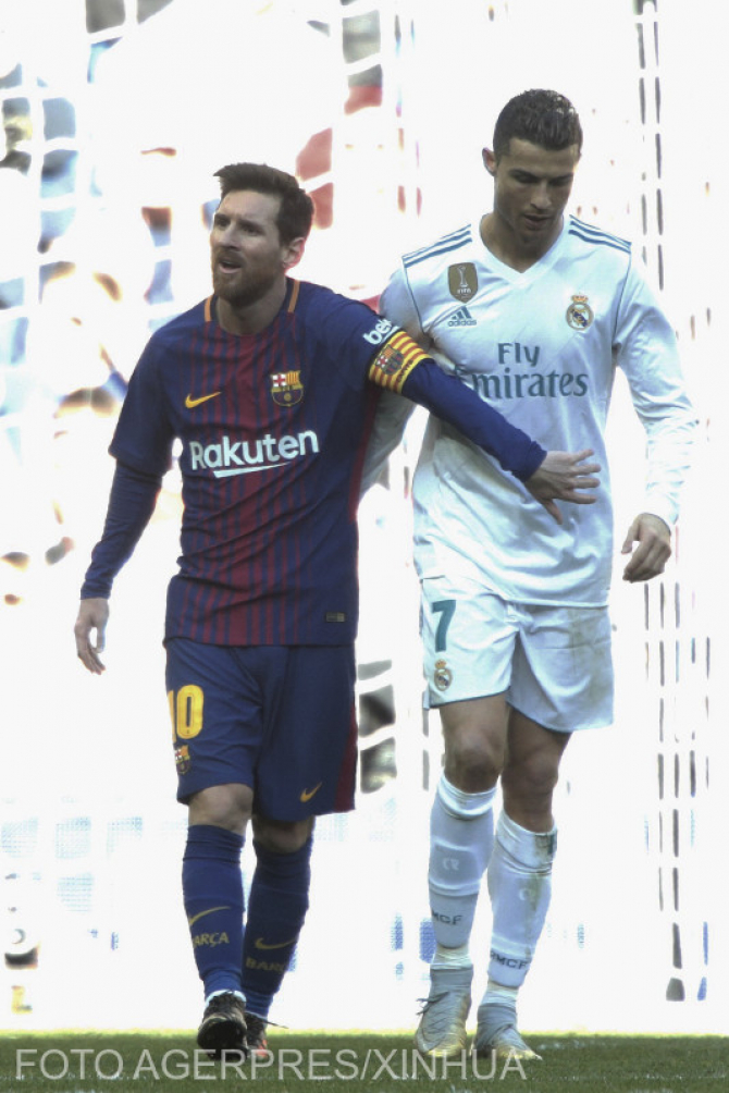 Foto: Agerpres. Messi și Ronaldo, în 2017