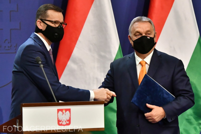 Premierul polonez Mateusz Morawiecki și omologul său ungar Viktor Orban își mențin  pozițiile  cu privire la bugetul UE 
