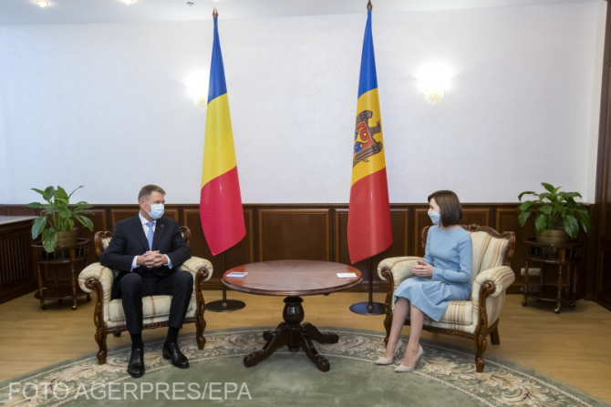 Președintele Klaus Iohannis, în vizită la președintele Republicii Moldova, Maia Sandu
