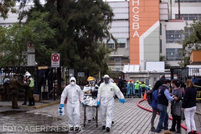Incendiu la un spital din Chile. 350 de pacienți, evacuați în siguranță.
