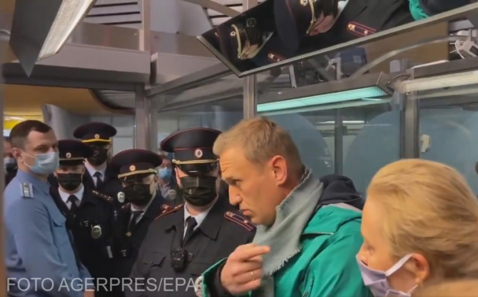 Un judecător a dispus arestarea lui Navalnîi pentru 30 de zile / Foto AGERPRES
