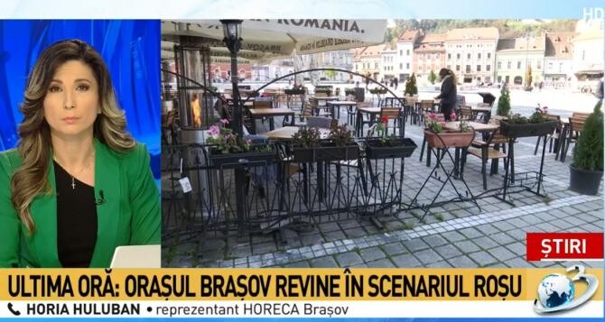 Braşov, din nou în scenariul roșu. ”Se închid restaurantele, mai e puțin și intrăm în faliment total!” / Captură Antena 3
