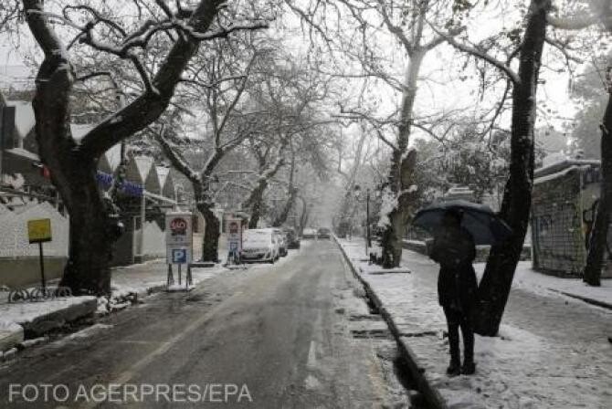 Grecia, acoperită de zăpadă