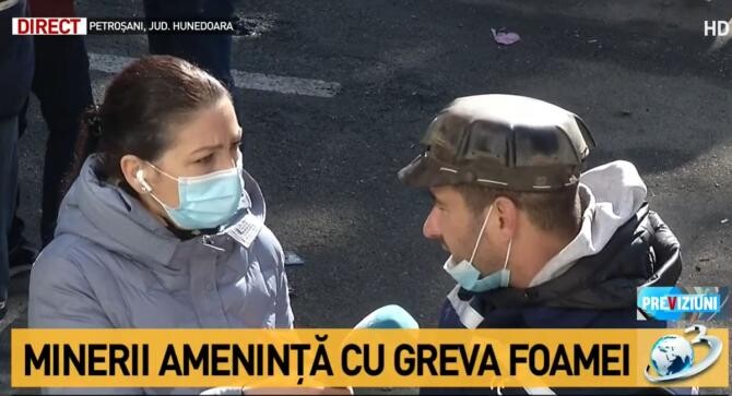 Minerii amenință cu GREVA FOAMEI: ”Întârzie deciziile de la Guvern” / Foto captură Antena 3