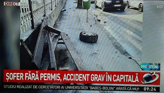Un șofer fără permis a făcut accident în București