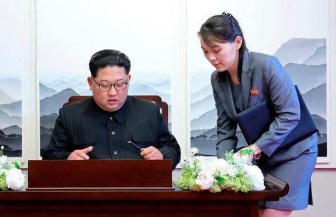 Kim Jong Un alături de Kim Yo Jong  Foto: Facebook 