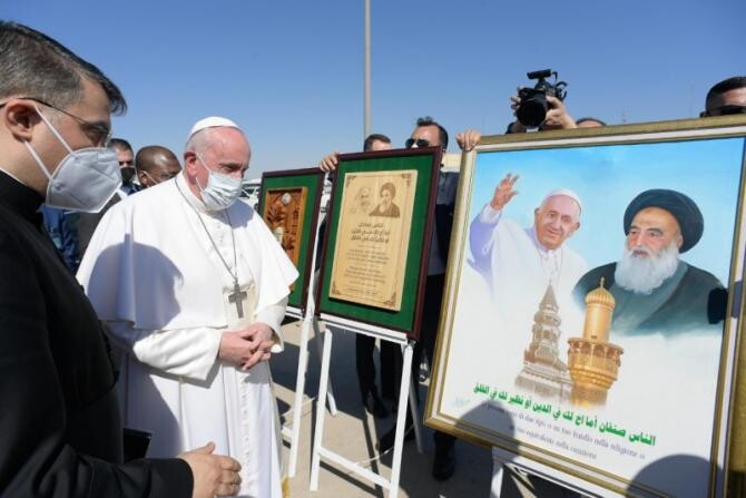 Foto: Papa Francisc, în vizită în Irak. Sursă foto: Site oficial Vatican - Vatican.va