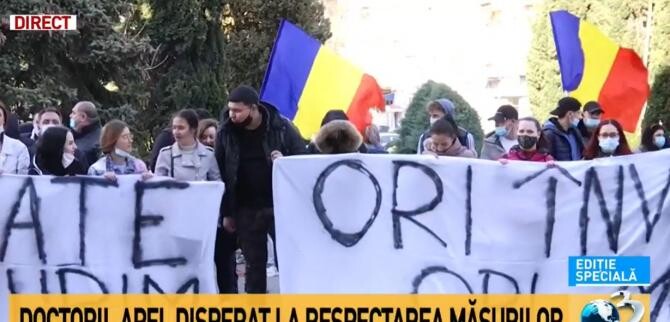 Protest Constanța / Captură Antena 3