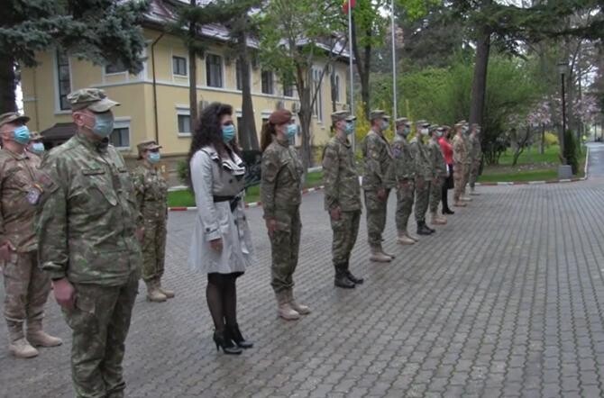 Ziua Forțelor Terestre. Ceremonie militară la Statul Major / Sursă foto: Captură Facebook