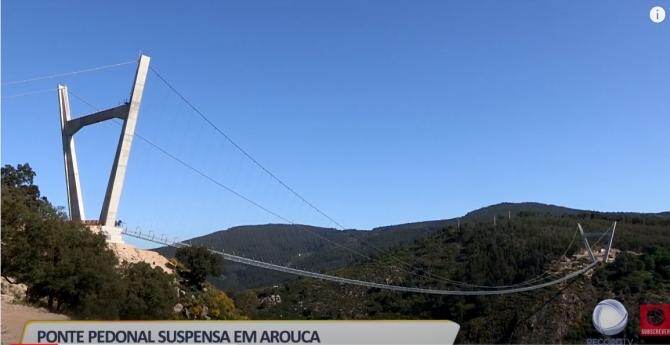 Cel mai lung pod pietonal suspendat din lume se află în Portugalia /Captură Video  Portugal no Ar YouTube