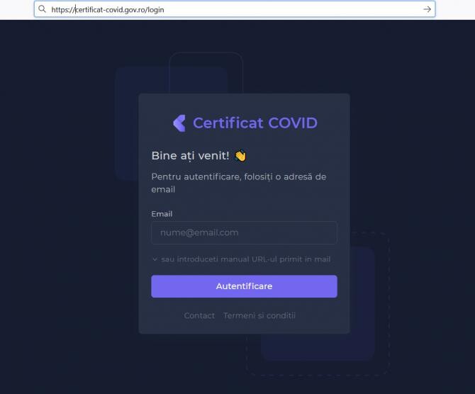 cum arată portalul web de generare a certificatelor digitale UE privind COVID. Obținerea certificatului, în mai puțin de 10 pași