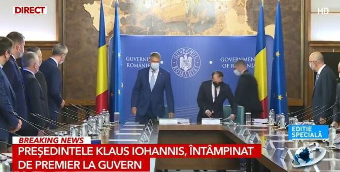 Klaus Iohannis la ședința de Guvern
