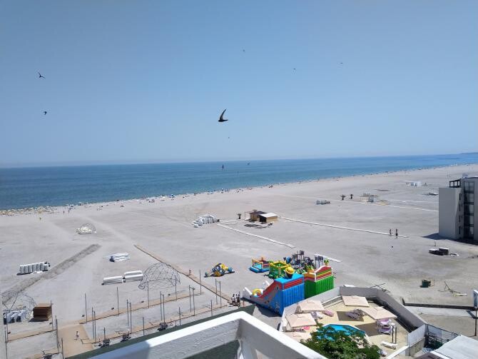 Cum arată plaja lărgită din Mamaia   Foto: turiști grup