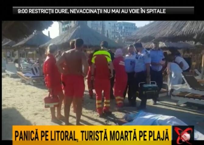 Vacanță în Mamaia cu final tragic. O turistă a murit din cauza căldurii / Foto: Captură video Realitatea Plus