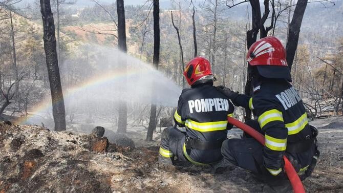 A cincea zi de luptă cu incendiile din insula Evia / Foto Facebook DSU