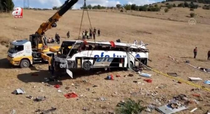 VIDEO / FOTO cu accidentul din Turcia, soldat cu 14 morţi şi 18 răniţi / Foto: Captură video ANews