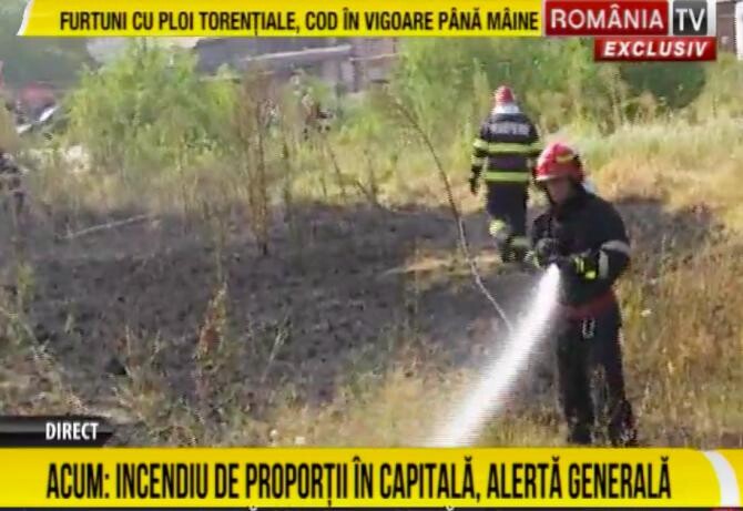 Incendiu în București / Captură RTV