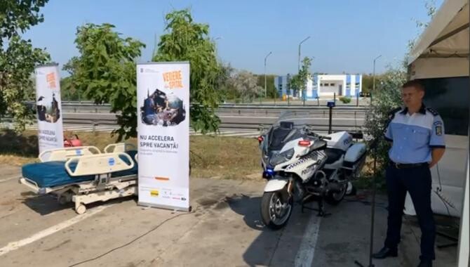 VIDEO - Pat de la Terapie Intensivă, pe Autostrada Soarelui. Poliția Română: Riști să rămâi doar cu o „VEDERE DIN SPITAL” / Foto: Captură video Poliția Română