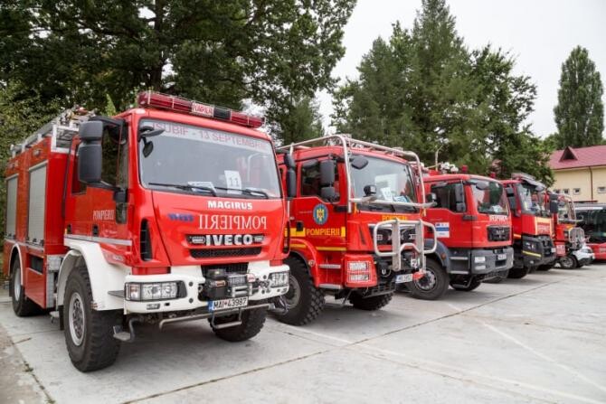 Pompierii români au plecat spre Grecia / Foto: DSU