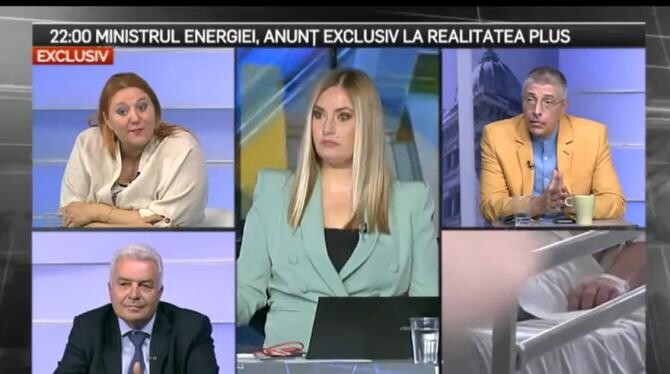 Ioana Stăncel, după ce Șoșoacă l-a jignit pe Val Vâlcu la TV / Foto: Captură video Realitatea Plus