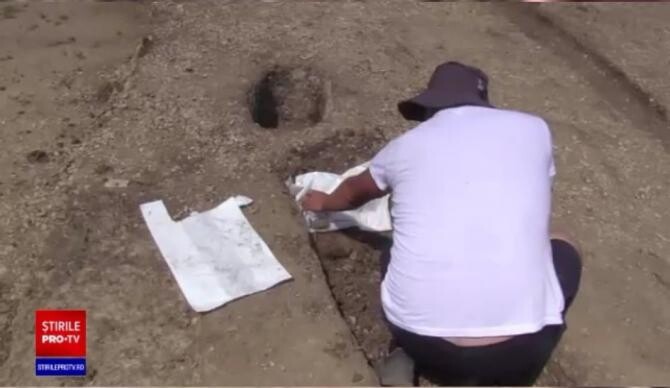 Descoperire arheologică importantă în Cluj / Foto: Captură video PRO TV