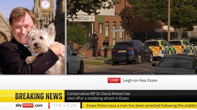 Un deputat din partidul lui Boris Johnson, înjunghiat la biserică. UPDATE / A murit Captură Video Sky News