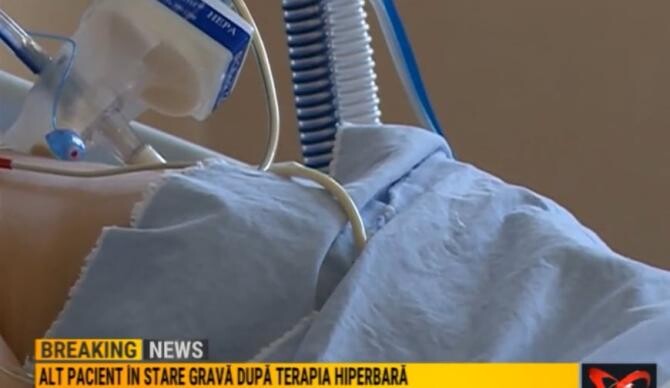 Pacient în stare gravă, după un tratament post-COVID la aceeași clinică în care a fost internat Petrică Mîțu Stoian / Foto: Captură video Realitatea Plus