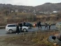O nouă bătaie pe DN1, după ce un șofer a depășit coloana de mașini / Foto: Captură video PRO Tv